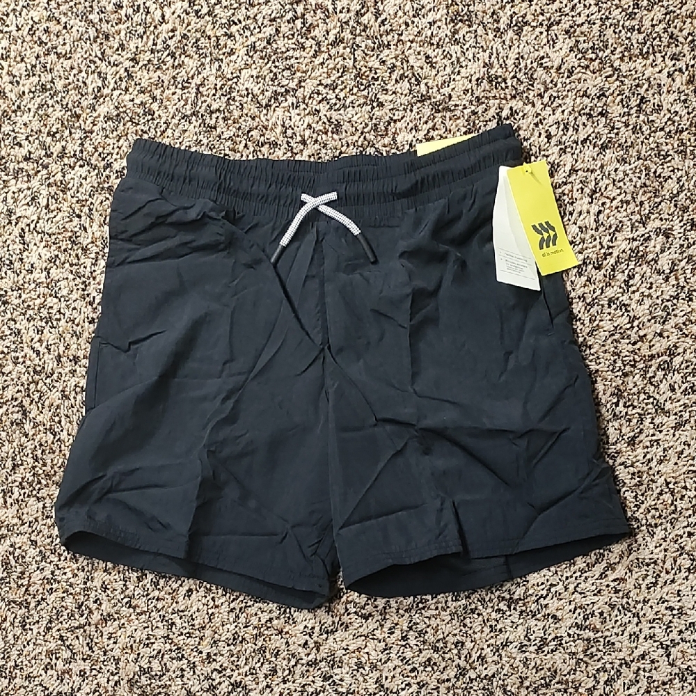 All In Motion | Girls Black Hybrid Volley Shorts